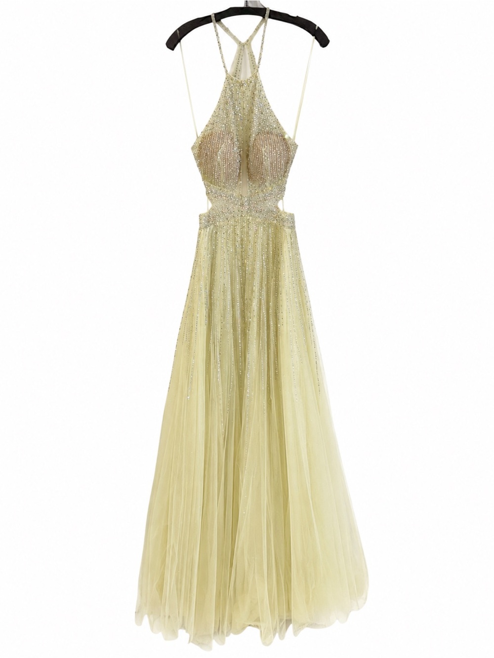 Catwalk Couture 60243 Yellow Halter Evening Gown